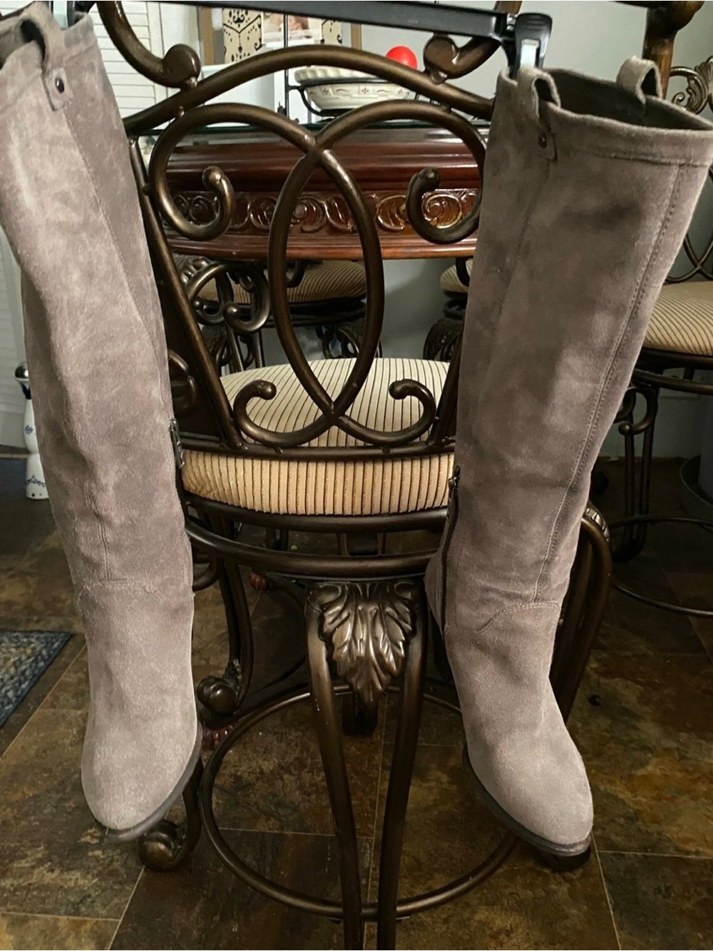 UGG Gray Suede Over-the-Knee Boots